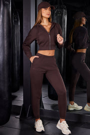 In My Stride - Slim Fit Jogger Bottoms in Brown