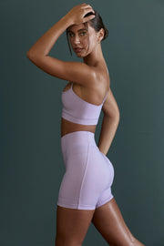 Enhance - Asymmetric Neckline Sports Bra in Lilac