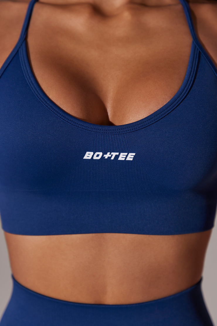 Constant - Scoop Neck Multi Strap Sports Bra in Navy