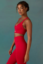 Purpose - Super Sculpt Seamless Cross Back Sports Bra in Tango Red