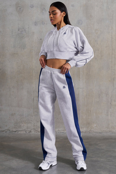 Elite - Wide Leg Sweatpants in Heather Grey