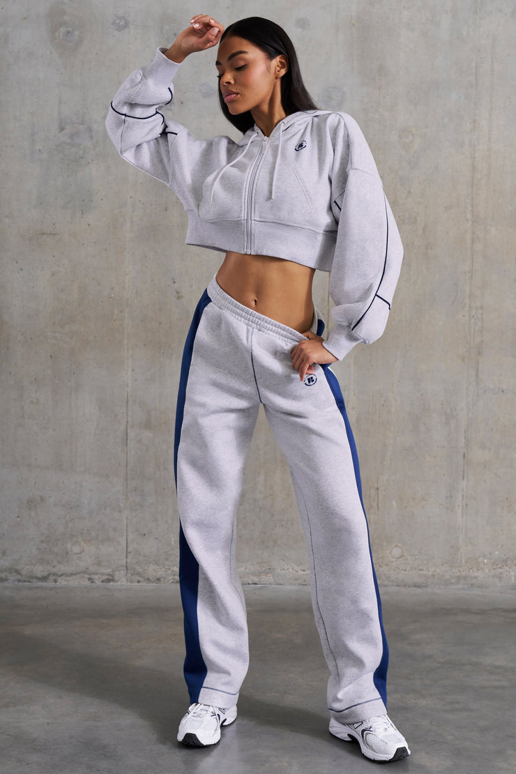 Elite - Wide Leg Sweatpants in Heather Grey