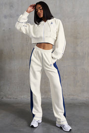 Elite - Wide Leg Sweatpants in White