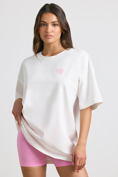 Angel Energy - Oversized Short-Sleeve T-shirt in White