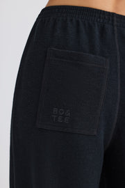 Straight-Leg Joggers in Black