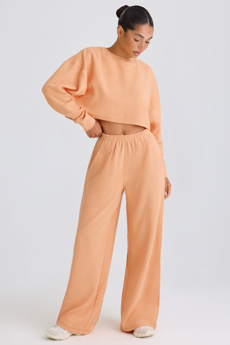 Straight-Leg Joggers in Peach