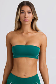 Soft Active Bandeau Sports Bra in Varsity Green